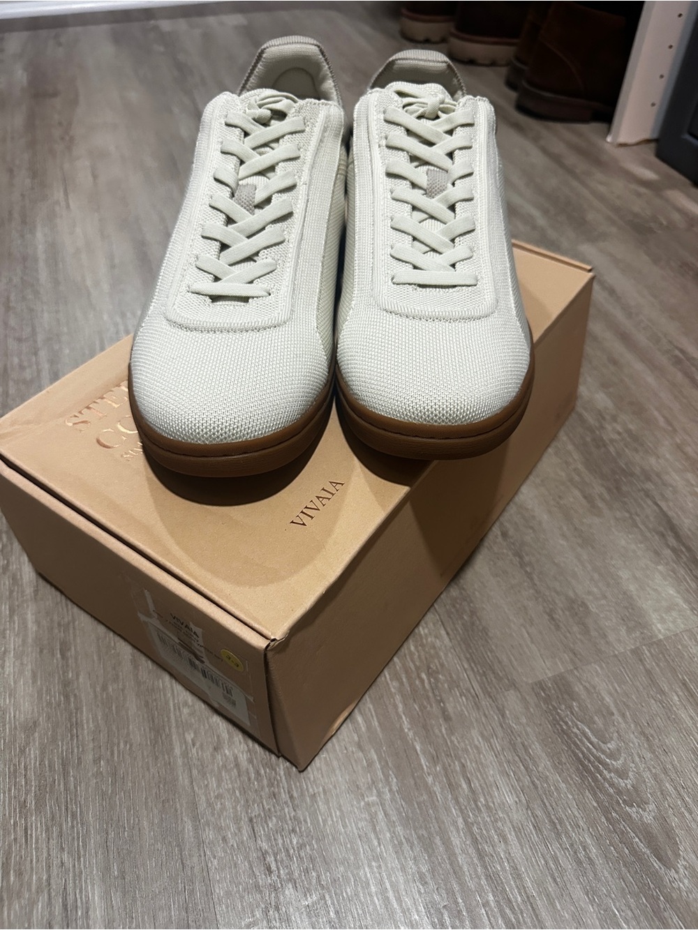 VIVAIA V-Prime Beige Water Repellent Knit Sneakers | Women’s US 11 (EU 42) | NWT - Picture 4 of 8